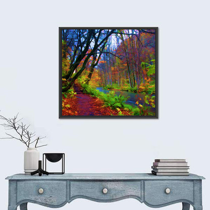Autumn Along Oirase River Wall Art