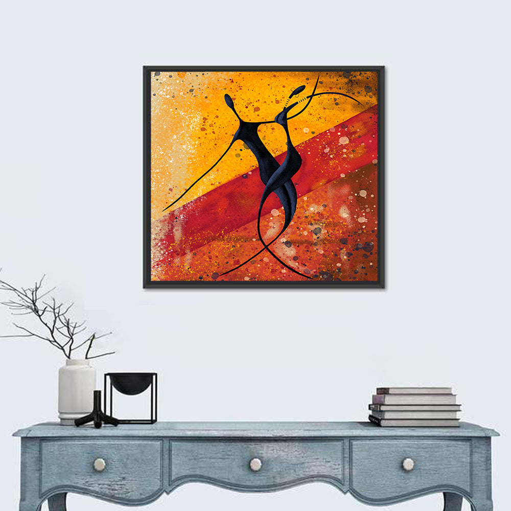 Passionate African Dance Illustration Wall Art