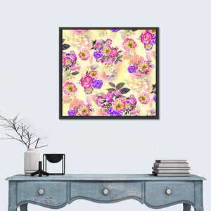 Summer Roses & Iris Flowers Artwork Wall Art