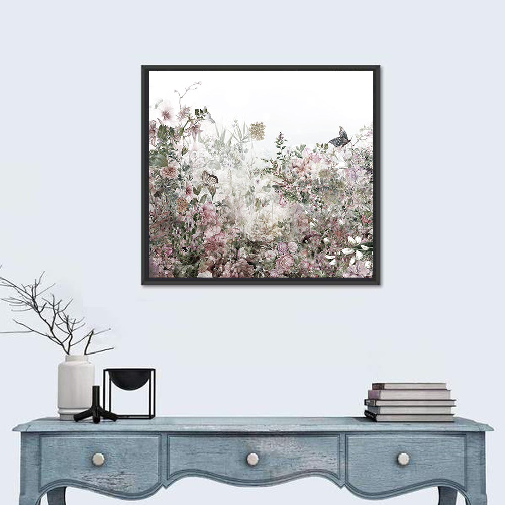 Faded Watercolor Floral Garden Wall Art