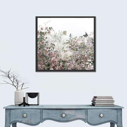 Faded Watercolor Floral Garden Wall Art