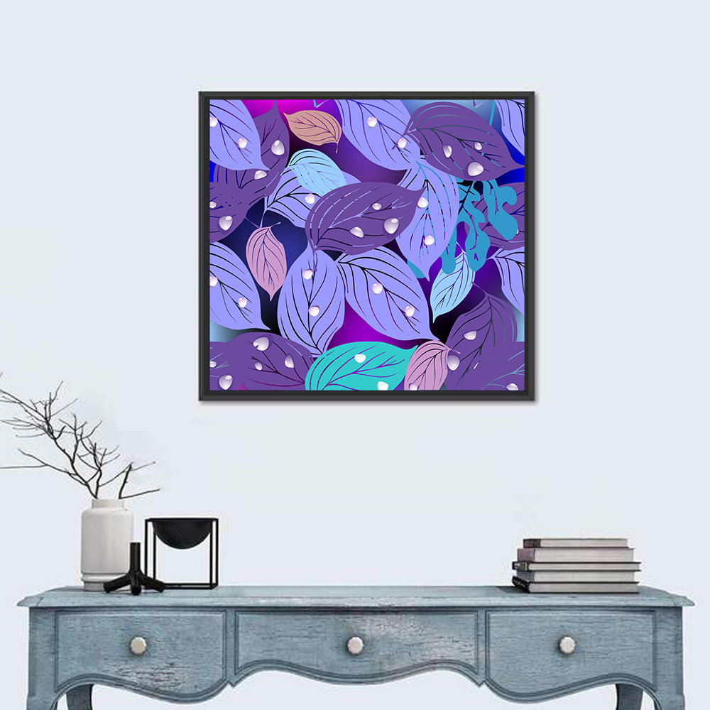 Dewy Leaf Pattern Wall Art
