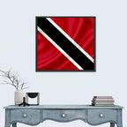 Trinidad and Tobago Flag, Diagonal Stripe Wall Art