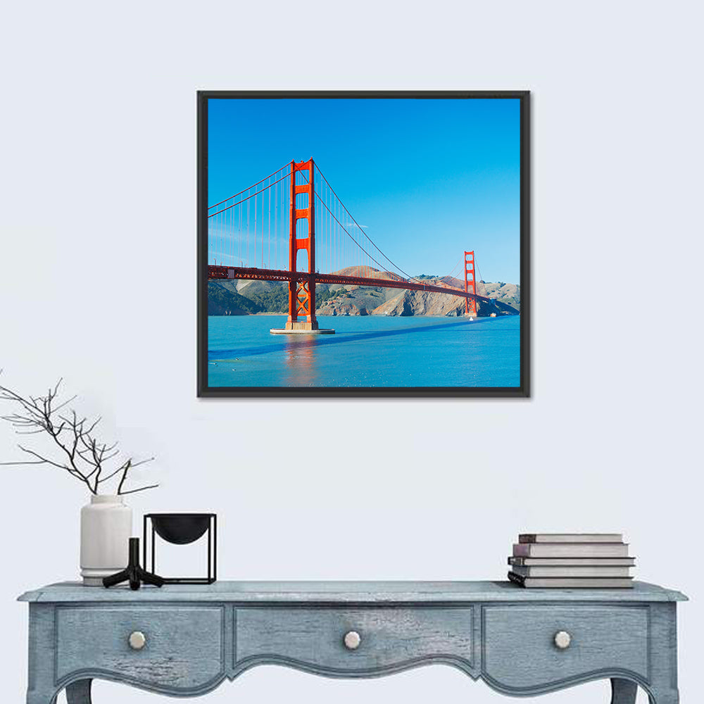 Golden Gate Bridge Under Blue Sky Wall Art