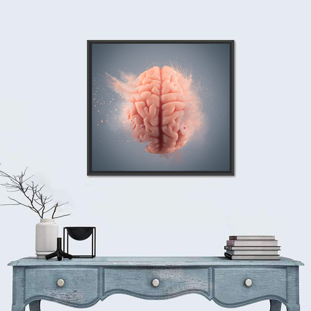 Anatomical Brain with Particles Wall Art