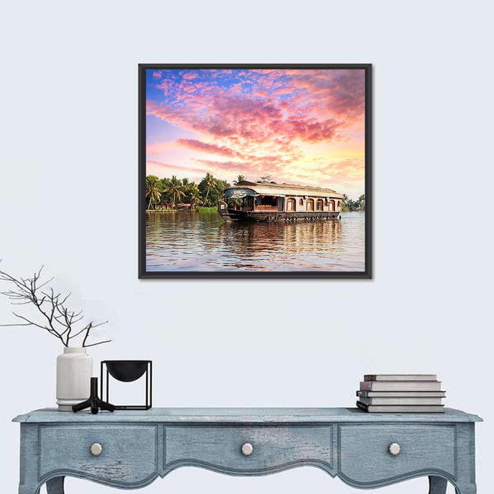 Houseboat at Sunset Wall Art