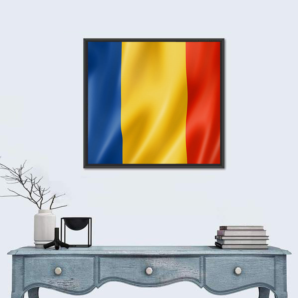 Romanian Tricolor Flag Wall Art