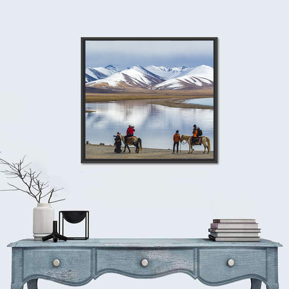Namco Lake with Horse Riders Wall Art