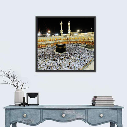Kaaba Overhead Night View Wall Art