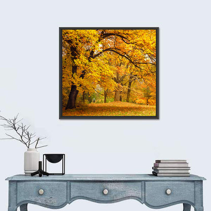 Golden Canopy in Autumn Park Wall Art