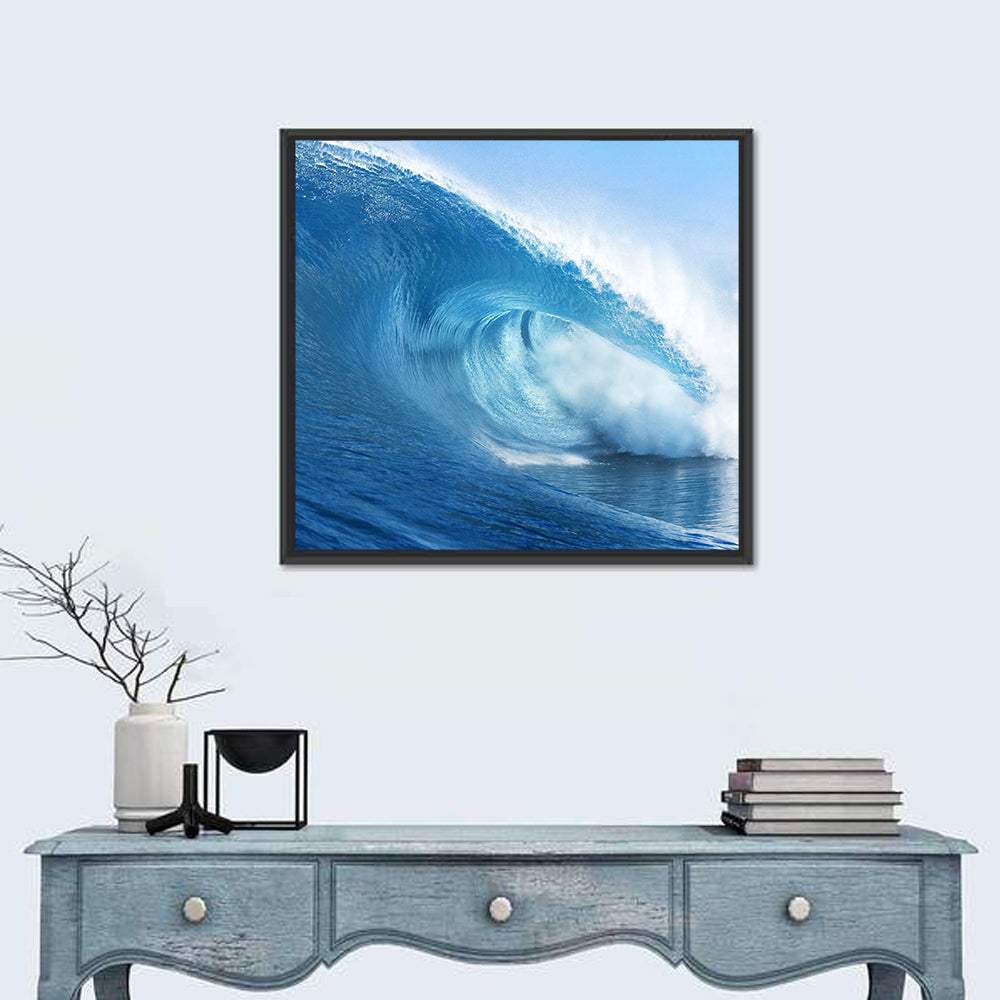 Blue Surf Barrel Wall Art