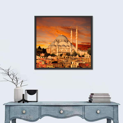 Suleymaniye Mosque at Dusk Wall Art