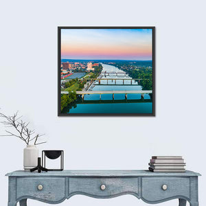 Savannah River Skyline In Augusta Wall Art