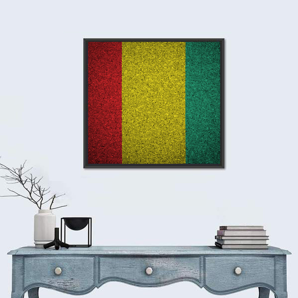 Textured Guinean Flag Wall Art