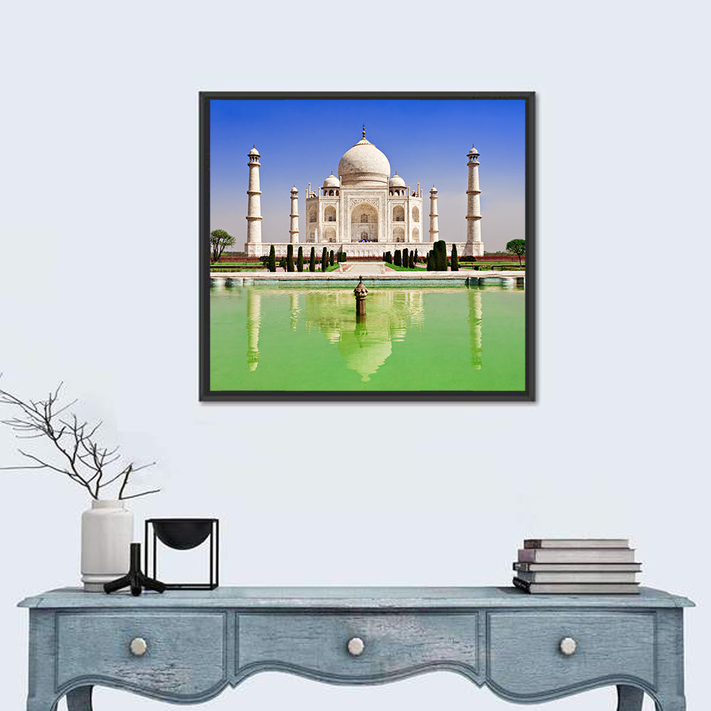 Taj Mahal Day Reflection Wall Art