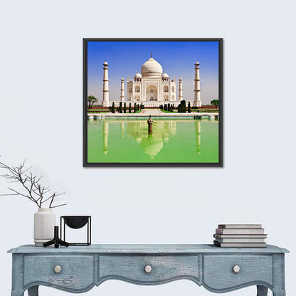 Taj Mahal Day Reflection Wall Art
