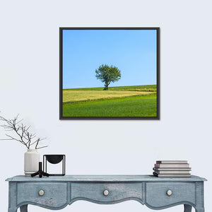 Lonely Tree At Meadow Wall Art