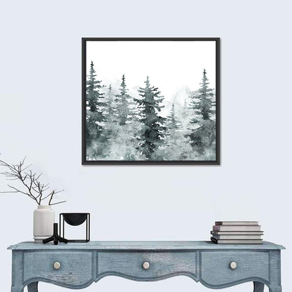 Snowy Pine and Spruce Forest Wall Art
