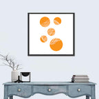 Asymmetrical Orange Circles Wall Art
