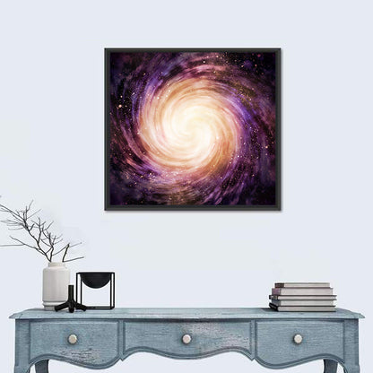 Spiral Galaxy In Space With Stars Wall Art