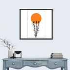 Bamboo and Birds Silhouette Wall Art