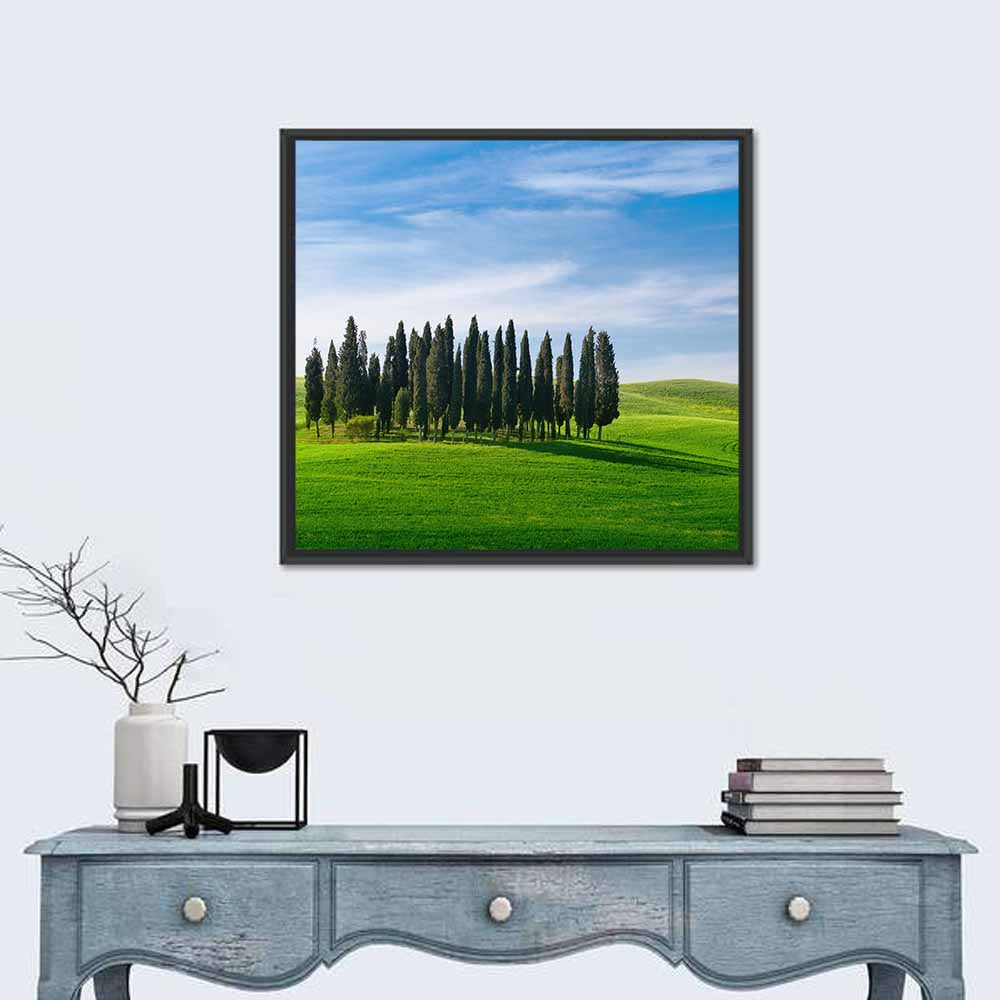 Tuscany Rolling Hills with Cypresses Wall Art