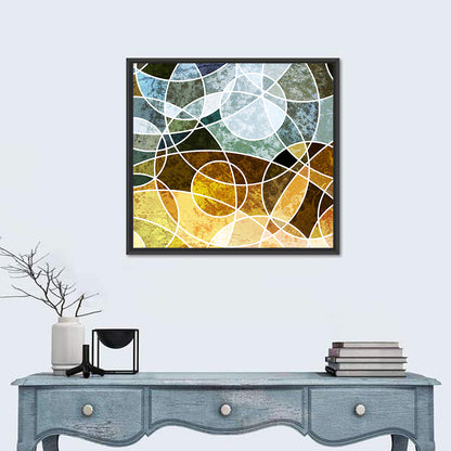 Weathered Geometric Mosaic Wall Art