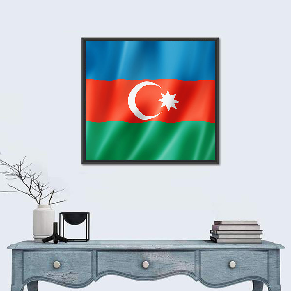 Azerbaijan Flag Wall Art