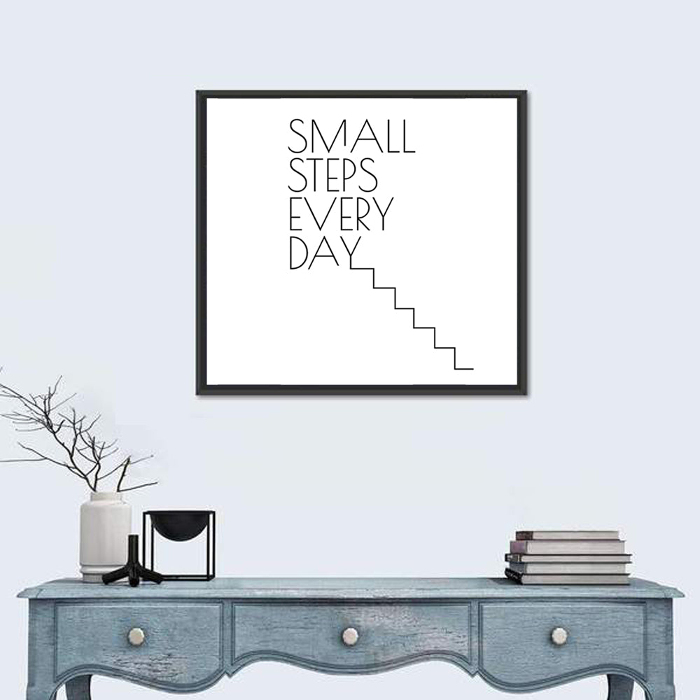 Small Steps Every Day Quote Wall Art