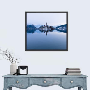 Lake & Church On Small Island Bled Wall Art