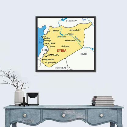 Map of Syria Wall Art