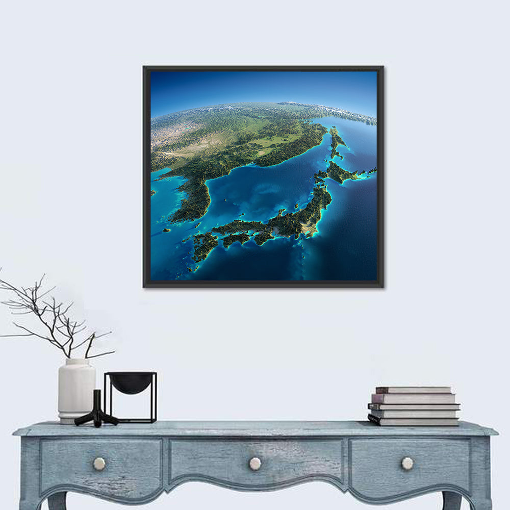 Japanese Archipelago Aerial View Wall Art