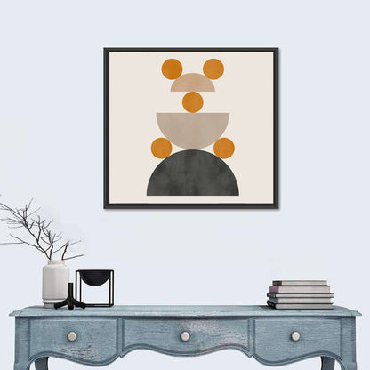 Stacked Geometric Shapes Wall Art