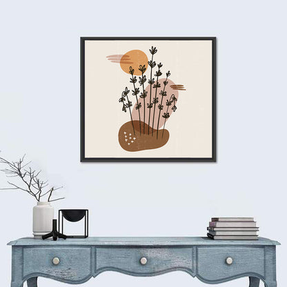 Lavender Botanical Minimalist Wall Art