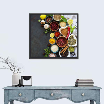 Heart-shaped Spice Bowls Still Life Wall Art