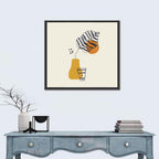 Striped Leaf Minimalist Botanical Wall Art