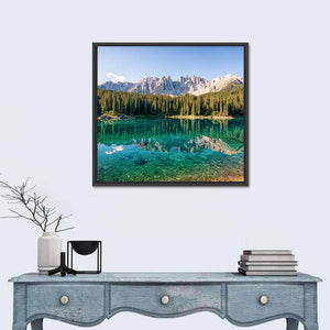 Karer Lake At The Dolomites In Italy Wall Art