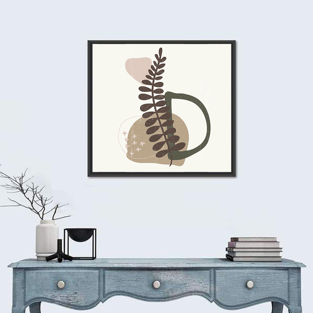 Letter D Botanical Vintage Wall Art