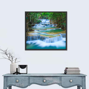 Deep Forest Waterfall In Kanchanaburi Wall Art