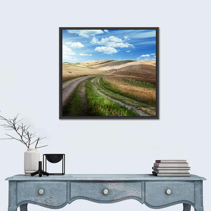 Dirt Road Through Tuscany Wall Art