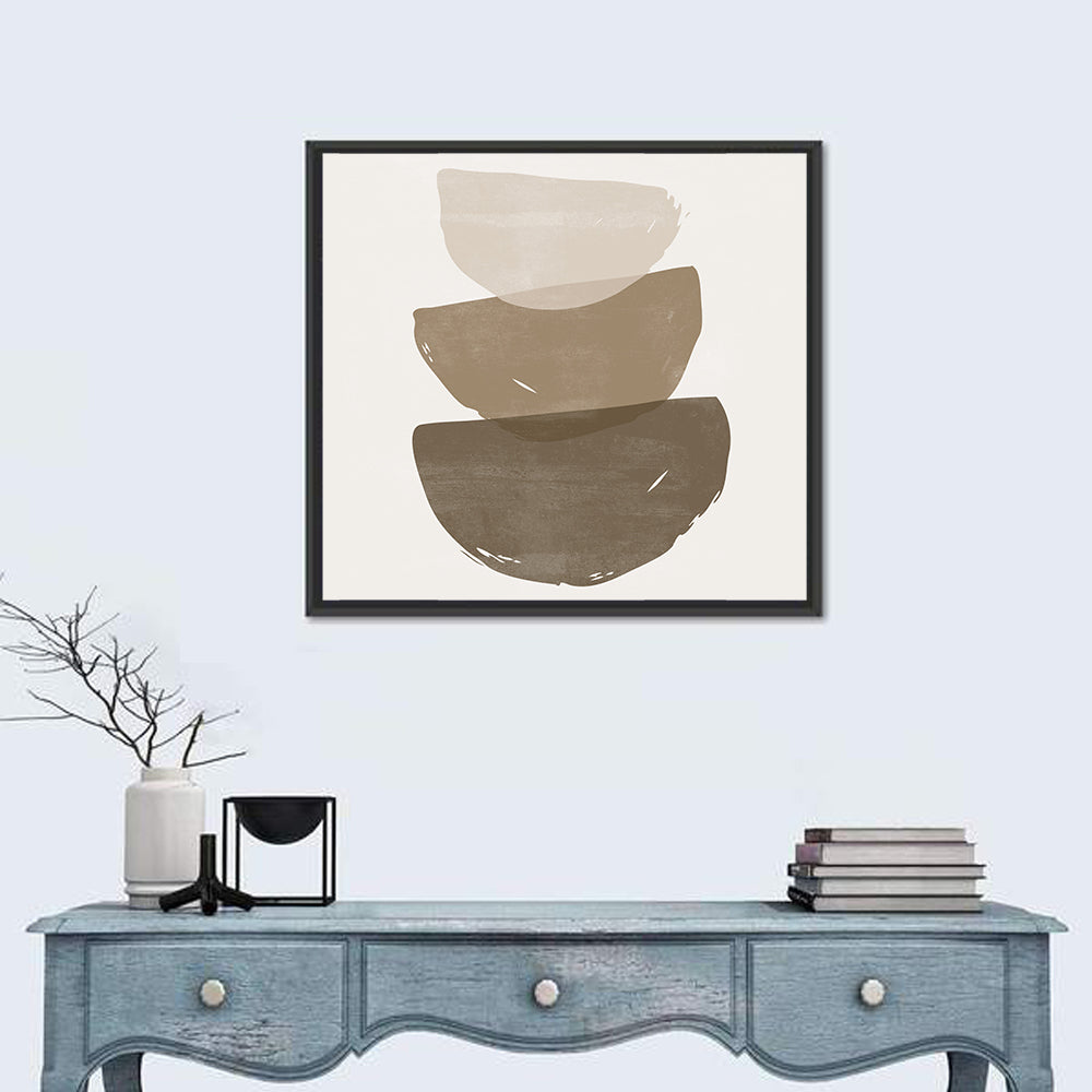 Sun and Moon Stacked Shapes Wall Art