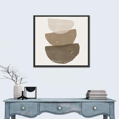 Sun and Moon Stacked Shapes Wall Art