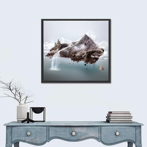 Artistic Mountain Island Wall Art