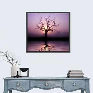 Tree At Dawn Wall Art