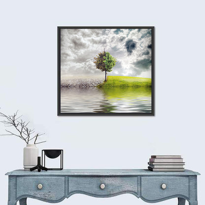 Tree Between Life and Decay Wall Art
