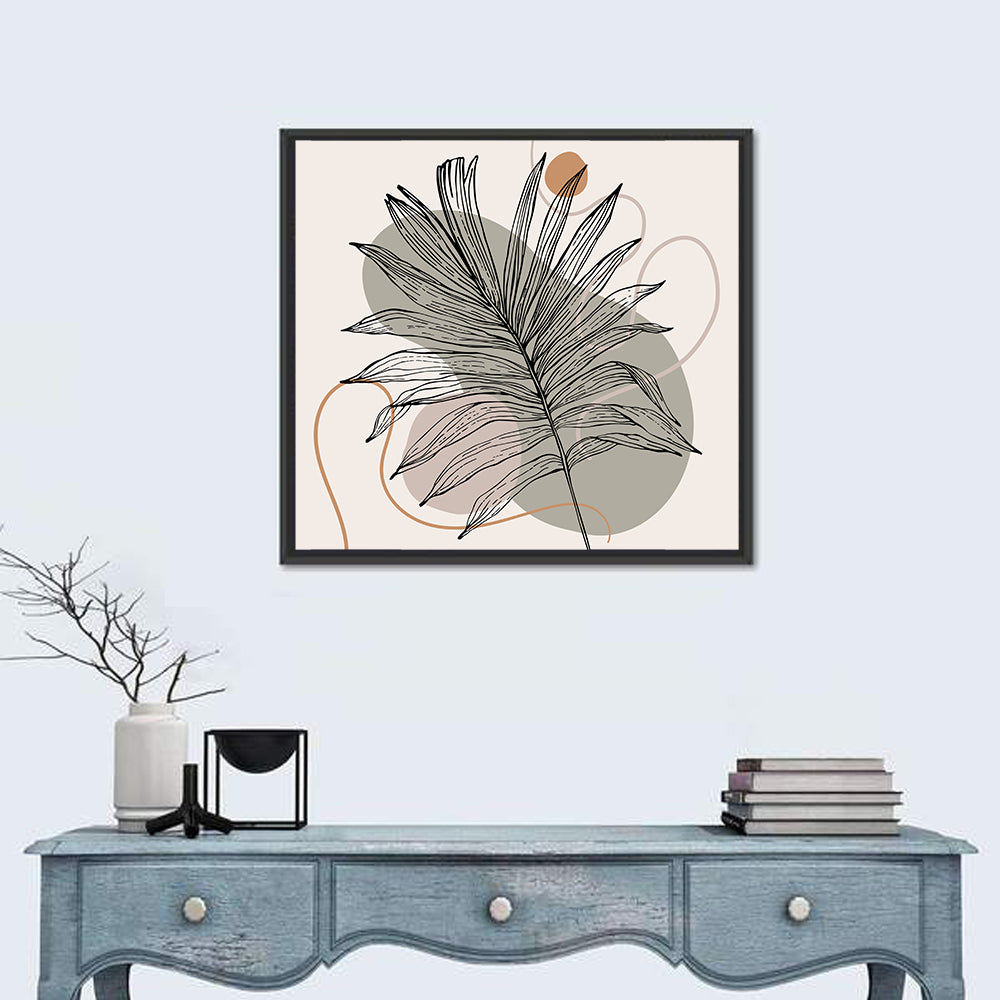 Tropical Palm Leaf Silhouette Wall Art