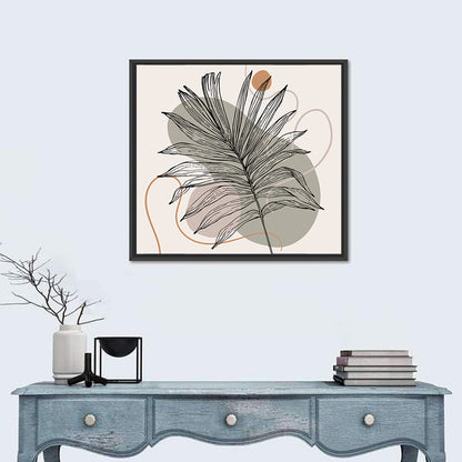 Tropical Palm Leaf Silhouette Wall Art