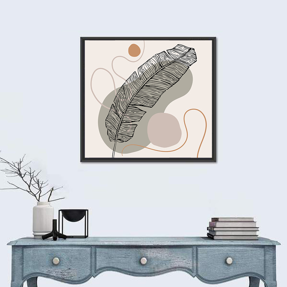Minimalist Leaf Illustration Wall Art