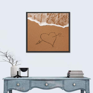 Heart On The Sand Wall Art