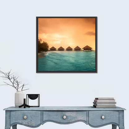 Over Water Bungalows In Bora Bora Wall Art